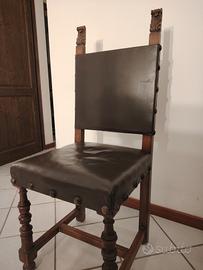 sei sedie in legno stile antico