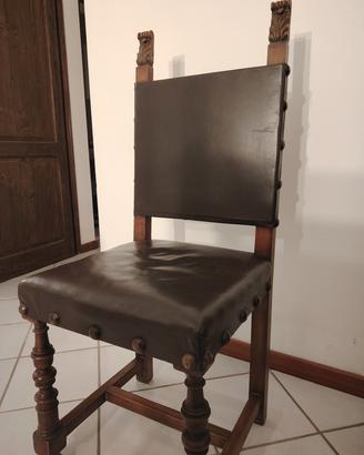 sei sedie in legno stile antico