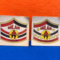 2 Figurine Milan Calciogrado Texilina Panini 1974