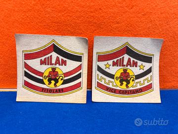 2 Figurine Milan Calciogrado Texilina Panini 1974