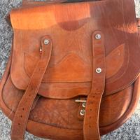 Borsa moto in cuoio