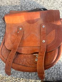 Borsa moto in cuoio