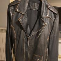 Chiodo in pelle vintage taglia L