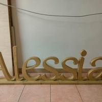 Scritta nome Alessia dorata