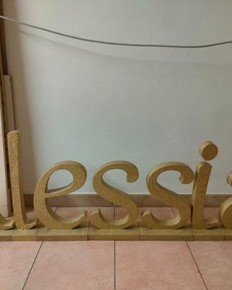 Scritta nome Alessia dorata