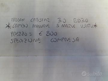 Cambio manuale 5m nissan cabstar 3.0 bd30