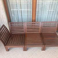 Divano ikea da esterno in legno