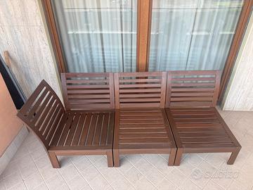 Divano ikea da esterno in legno