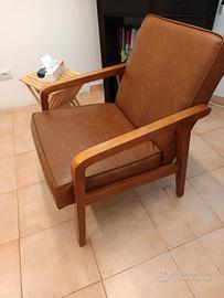Poltrone vintage marroni ecopelle