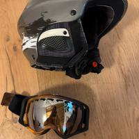 Casco sci uvex e maschera oakley