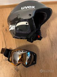 Casco sci uvex e maschera oakley