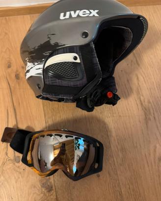 Casco sci uvex e maschera oakley