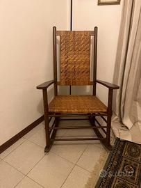 sedia a dondolo vimini