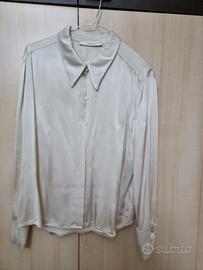 Camicia elegante in viscosa avorio
