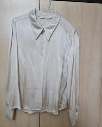 Camicia elegante in viscosa avorio