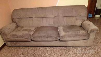 Divano letto 3 posti tessuto beige