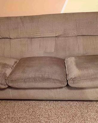 Divano letto 3 posti tessuto beige