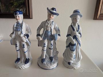 Set 3 Statuette Vintage Stile Coloniale