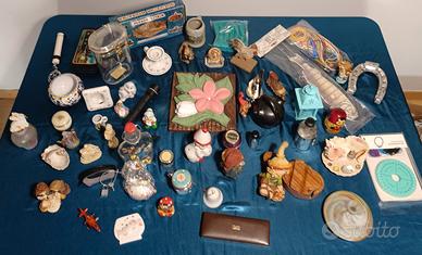 LOTTO OGGETTI VINTAGE MISTI SOPRAMMOBILI CERAMICHE