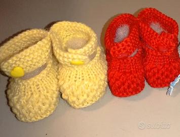 Nr.2 Paia Scarpette Neonato Neonata bambino bebè 