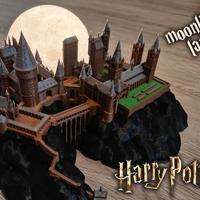 Lampada Luna a forma di Castello di Hogwarts