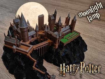 Lampada Luna a forma di Castello di Hogwarts