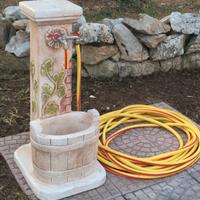 Fontana da giardino in cemento decorato