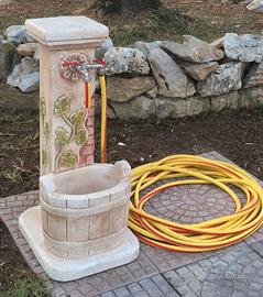 Fontana da giardino in cemento decorato