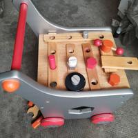 carrello 4 ruote in legno falegname 30/45