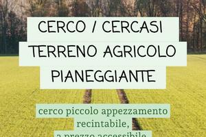 C-e-r-c-o terreno agricolo pianeggiante o collinar