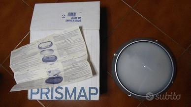 Plafoniera tonda grigia met. "prisma" - nuova