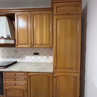 Cucina angolare SINISTRA in legno di rovere chiaro