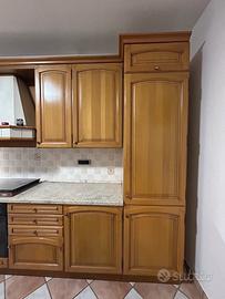 Cucina angolare SINISTRA in legno di rovere chiaro