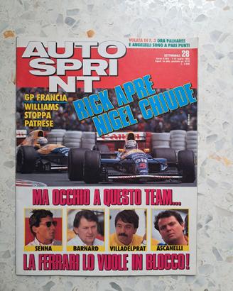 Autosprint 1992 Schumacher sperona Senna
