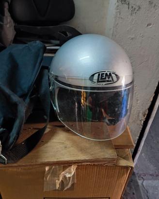 CASCO PER MOTO TG 58, MARCA LEM, BORSA NERA