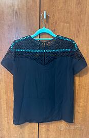 Blusa Zara con pizzo traforato - Taglia XS / IT 38