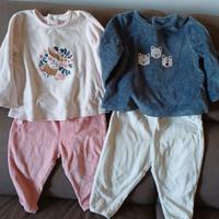 Set n.  2 pigiami bimba Obaibi tg 23 mesi 86 cm