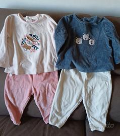 Set n.  2 pigiami bimba Obaibi tg 23 mesi 86 cm