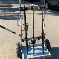 Carrello porta canne da pesca