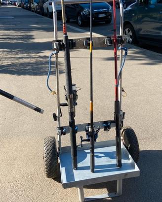 Carrello porta canne da pesca