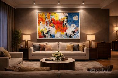 Quadro astratto su tela 127x90