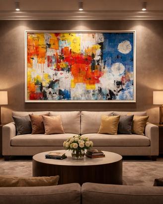 Quadro astratto su tela 127x90