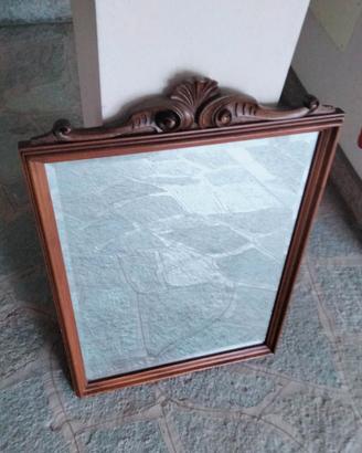 Specchio in cornice legno con decoro cm.56x81