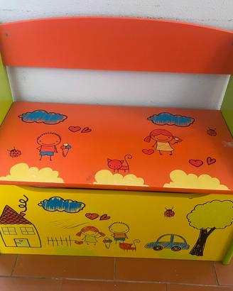 Cassapanca porta giochi per bimbi