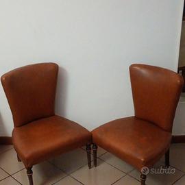 Coppia Sedie Poltroncine Vintage Anni 50