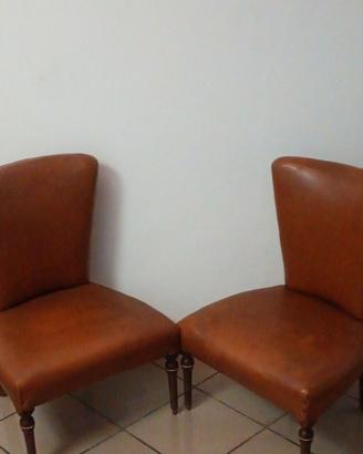 Coppia Sedie Poltroncine Vintage Anni 50