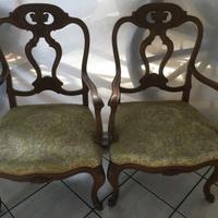 Copia poltroncine in noce
