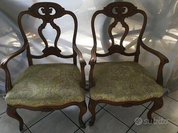 Copia poltroncine in noce