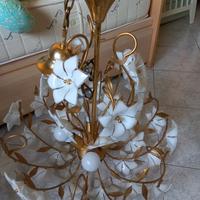 coppia lampadari floreali