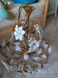 coppia lampadari floreali